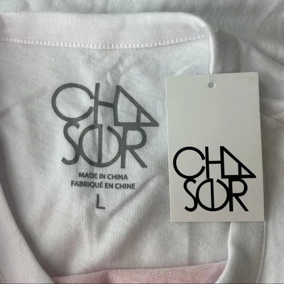 CHASER NWT PEACE SIGN WHITE RAINBOW T-SHIRT SIZE MEDIUM - Picture 3 of 5